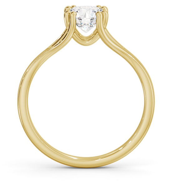 Round Diamond Split Band Engagement Ring 18K Yellow Gold Solitaire ENRD135_YG_THUMB1 