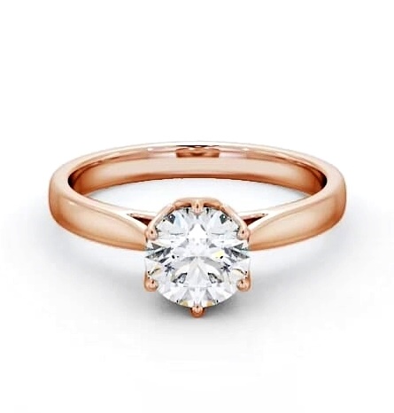 Round Diamond Regal Design Engagement Ring 9K Rose Gold Solitaire ENRD137_RG_THUMB2 