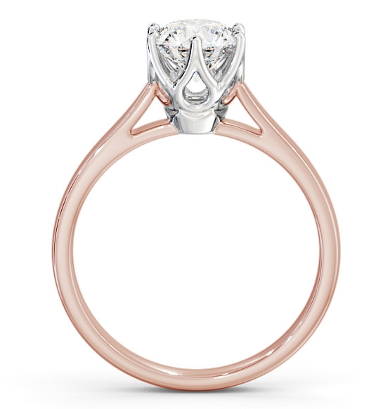 Round Diamond Regal Design Engagement Ring 18K Rose and White Gold Solitaire ENRD137_RWG_THUMB1 