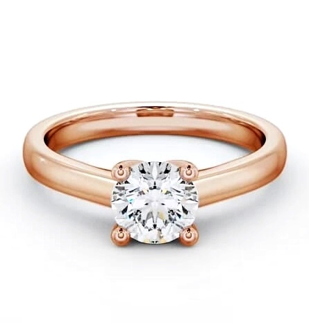 Round Diamond Low Set Engagement Ring 9K Rose Gold Solitaire ENRD13_RG_THUMB2 