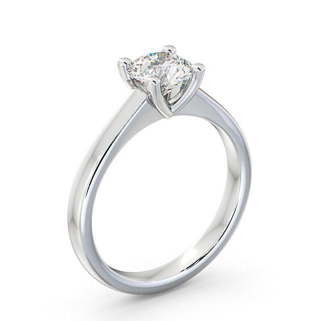 Round Diamond Engagement Ring 18K White Gold Solitaire - Madalie ENRD13_WG_HAND