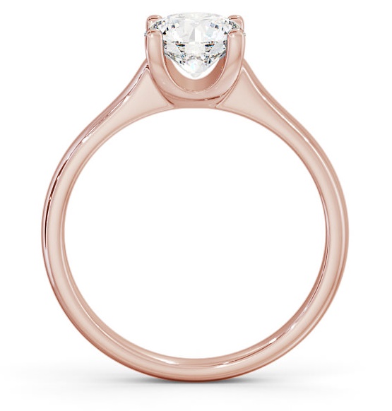 Round Diamond Contemporary Style Engagement Ring 9K Rose Gold Solitaire ENRD140_RG_THUMB1
