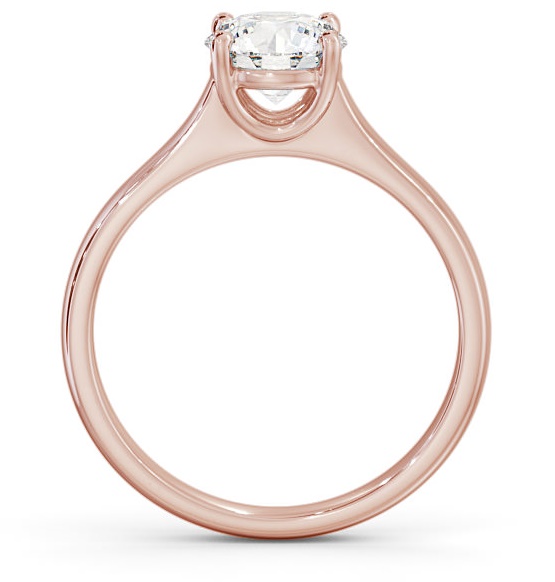 Round Diamond Subtle Style Engagement Ring 9K Rose Gold Solitaire ENRD142_RG_THUMB1 