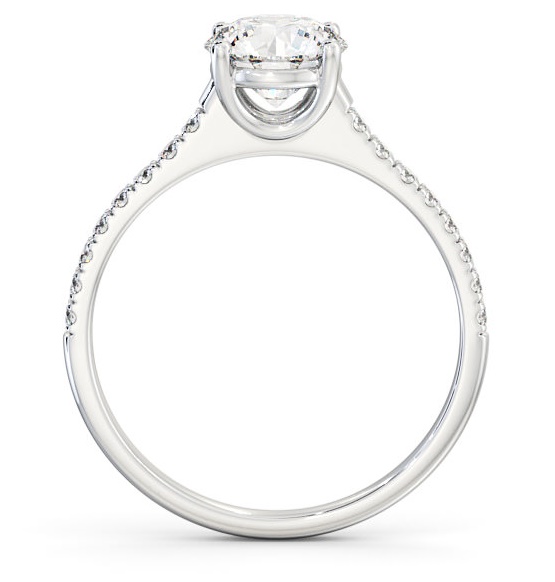 Round Diamond Basket Setting Engagement Ring 18K White Gold Solitaire ENRD142S_WG_THUMB1 