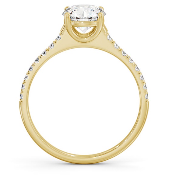 Round Diamond Basket Setting Engagement Ring 18K Yellow Gold Solitaire ENRD142S_YG_THUMB1 