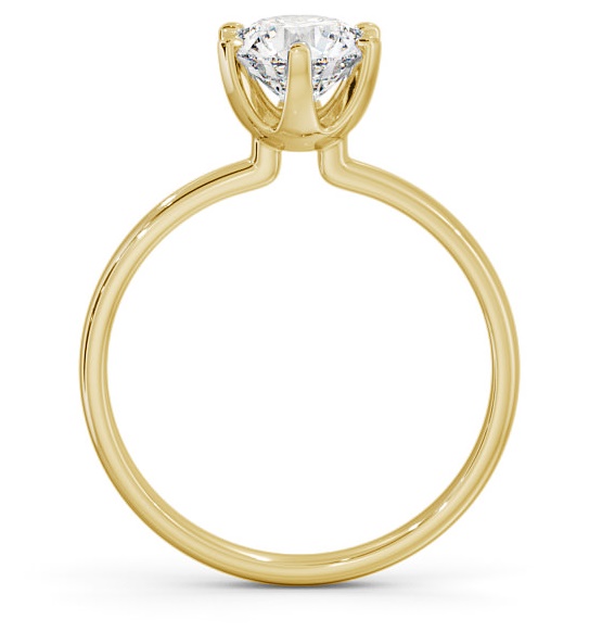 Round Diamond 6 Prong Engagement Ring 9K Yellow Gold Solitaire ENRD143_YG_THUMB1