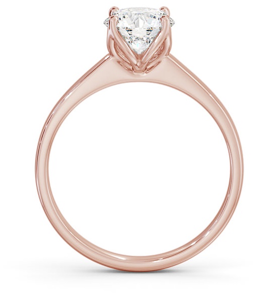 Round Diamond Open Prong Design Engagement Ring 9K Rose Gold Solitaire ENRD144_RG_THUMB1 