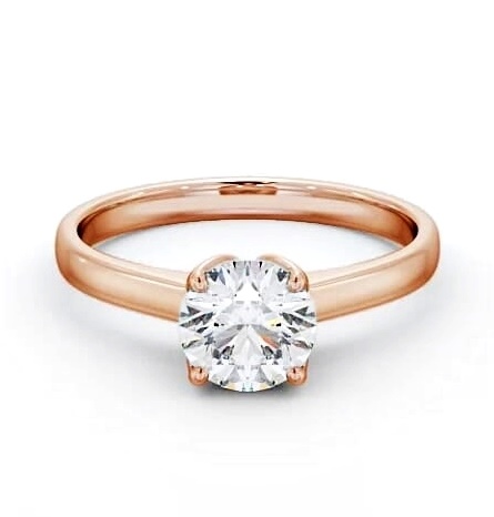 Round Diamond Open Prong Design Engagement Ring 9K Rose Gold Solitaire ENRD144_RG_THUMB2 
