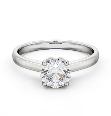 Round Diamond Open Prong Design Engagement Ring Palladium Solitaire ENRD144_WG_THUMB2 