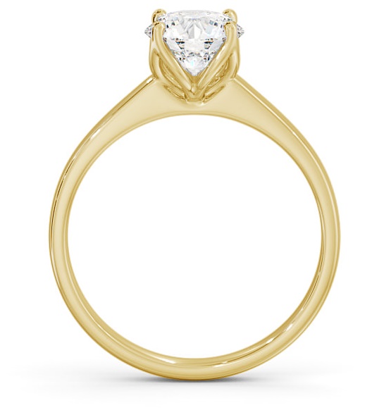 Round Diamond Open Prong Design Engagement Ring 18K Yellow Gold Solitaire ENRD144_YG_THUMB1