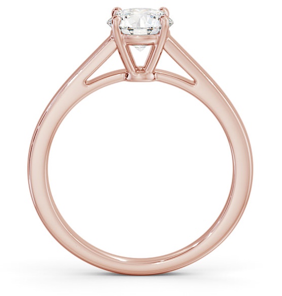 Round Diamond Elevated Setting Engagement Ring 9K Rose Gold Solitaire ENRD145_RG_THUMB1
