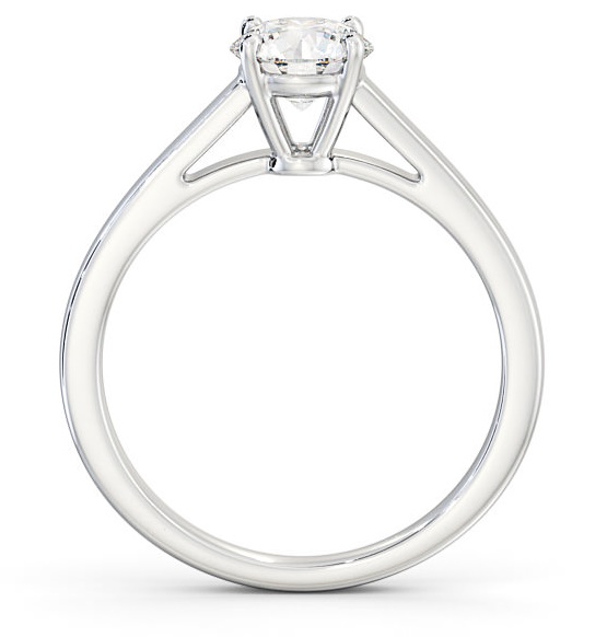 Round Diamond Elevated Setting Engagement Ring 18K White Gold Solitaire ENRD145_WG_THUMB1