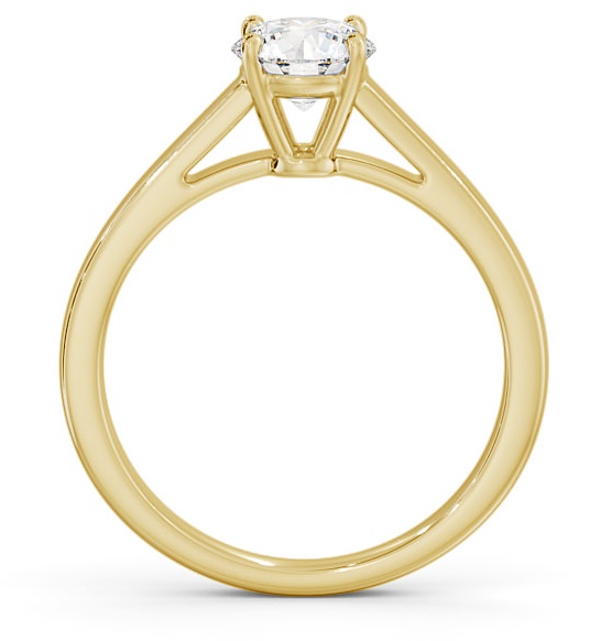 Round Diamond Elevated Setting Engagement Ring 18K Yellow Gold Solitaire ENRD145_YG_THUMB1