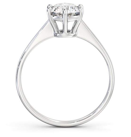 Round Diamond Classic 6 Prong Engagement Ring 18K White Gold Solitaire ENRD146_WG_THUMB1 