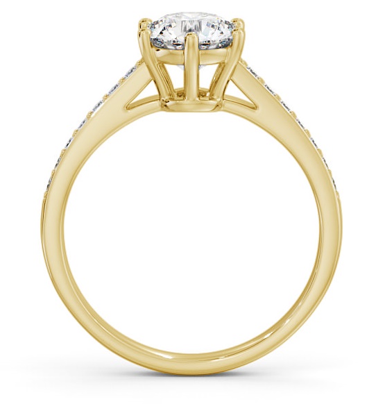 Round Diamond 6 Prong Engagement Ring 18K Yellow Gold Solitaire ENRD146S_YG_THUMB1 