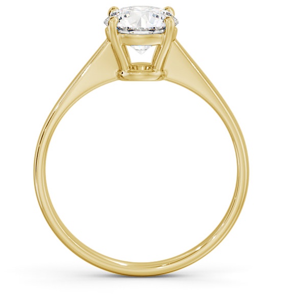 Round Diamond Slender Band Engagement Ring 18K Yellow Gold Solitaire ENRD147_YG_THUMB1 
