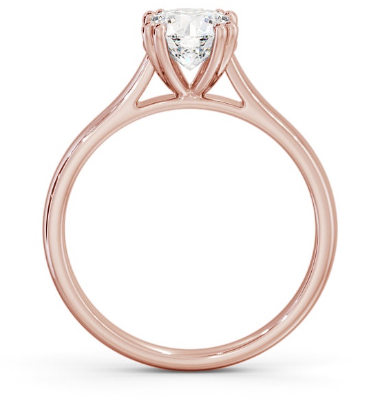 Round Diamond 8 Prong Engagement Ring 9K Rose Gold Solitaire ENRD148_RG_THUMB1