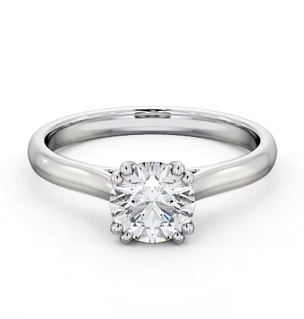 Round Diamond 8 Prong Engagement Ring Platinum Solitaire ENRD148_WG_THUMB1
