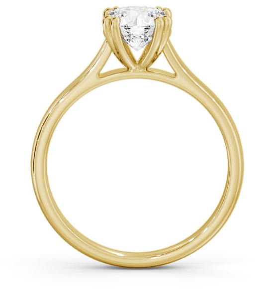 Round Diamond 8 Prong Engagement Ring 9K Yellow Gold Solitaire ENRD148_YG_THUMB1