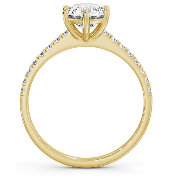 Round Diamond 6 Prong Engagement Ring 9K Yellow Gold Solitaire ENRD149S_YG_THUMB1 