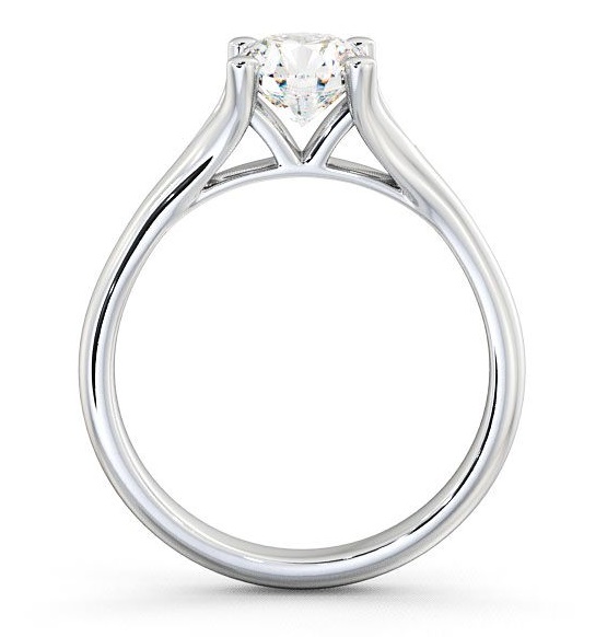 Round Diamond Split Band Engagement Ring 9K White Gold Solitaire ENRD14_WG_THUMB1