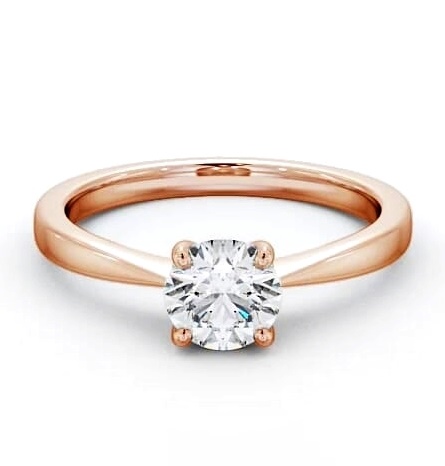 Round Diamond Low Setting Engagement Ring 9K Rose Gold Solitaire ENRD150_RG_THUMB2 