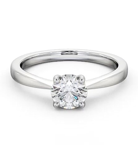 Round Diamond Low Setting Engagement Ring 9K White Gold Solitaire ENRD150_WG_THUMB2 
