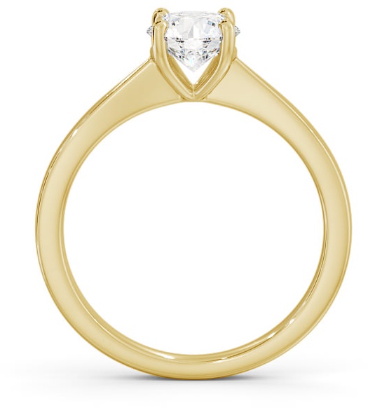Round Diamond Low Setting Engagement Ring 9K Yellow Gold Solitaire ENRD150_YG_THUMB1