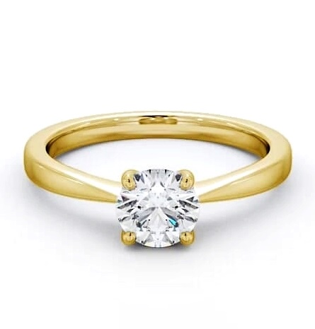 Round Diamond Low Setting Engagement Ring 9K Yellow Gold Solitaire ENRD150_YG_THUMB2 