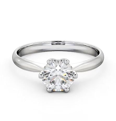 Round Diamond Dainty Band with 6 Prongs Ring Palladium Solitaire ENRD151_WG_THUMB1