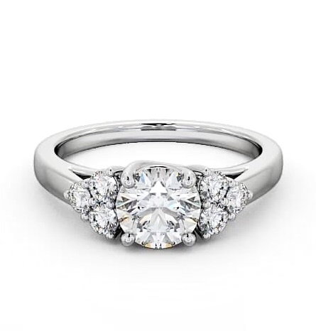Round Diamond Majestic Style Engagement Ring Platinum Solitaire ENRD151S_WG_THUMB1