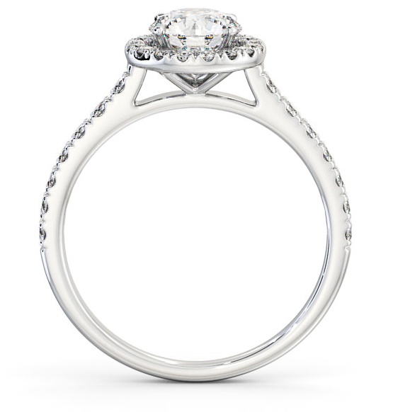 Halo Round Diamond Classic Engagement Ring 18K White Gold ENRD156_WG_THUMB1 