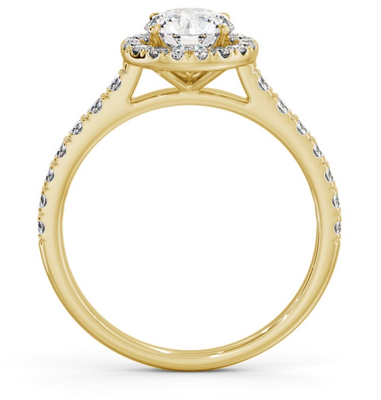 Halo Round Diamond Classic Engagement Ring 9K Yellow Gold ENRD156_YG_THUMB1 