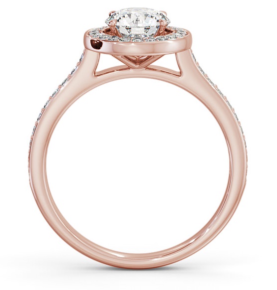 Halo Round Diamond Traditional Engagement Ring 18K Rose Gold ENRD157_RG_THUMB1 