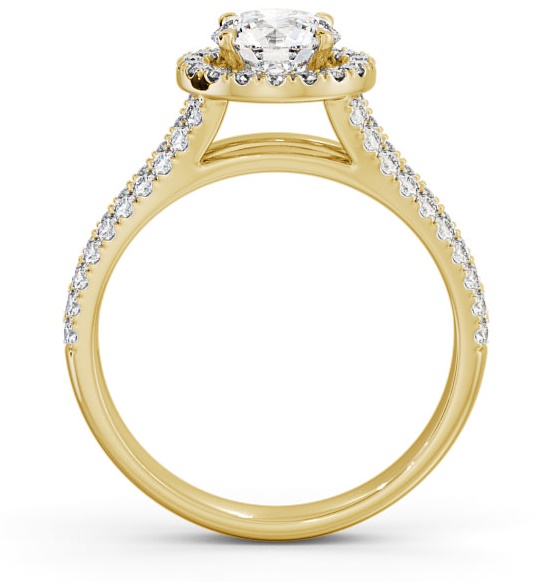 Halo Round Diamond Split Band Engagement Ring 18K Yellow Gold ENRD158_YG_THUMB1 