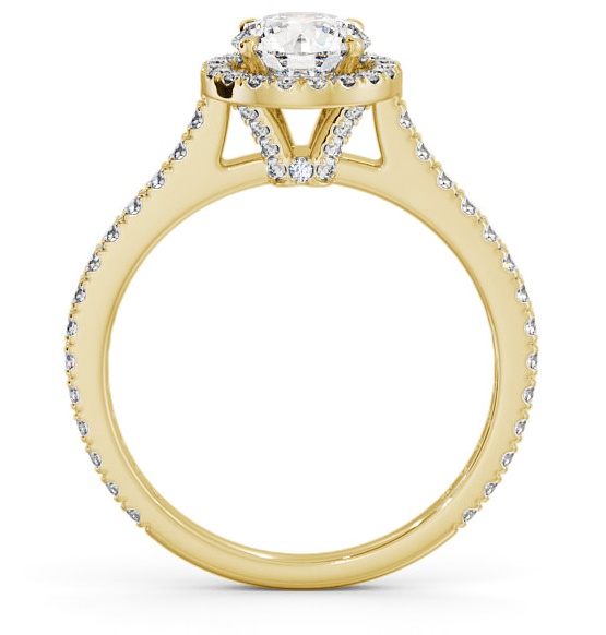 Halo Round Ring with Diamond Set Supports 18K Yellow Gold ENRD159_YG_THUMB1 