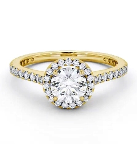 Halo Round Ring with Diamond Set Supports 18K Yellow Gold ENRD159_YG_THUMB2 