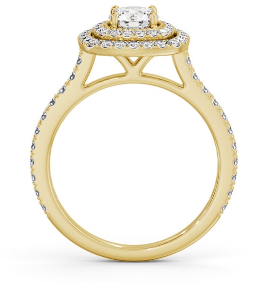 Double Halo Round Diamond Engagement Ring 18K Yellow Gold ENRD160_YG_THUMB1 