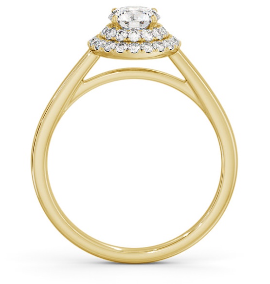 Double Halo Round Diamond Engagement Ring 18K Yellow Gold ENRD162_YG_THUMB1 