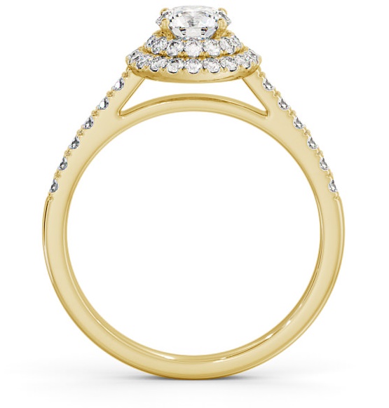 Double Halo Round Diamond Engagement Ring 18K Yellow Gold ENRD163_YG_THUMB1