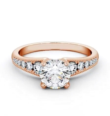 Round Diamond 4 Prong Ring 18K Rose Gold Solitaire ENRD163S_RG_THUMB1