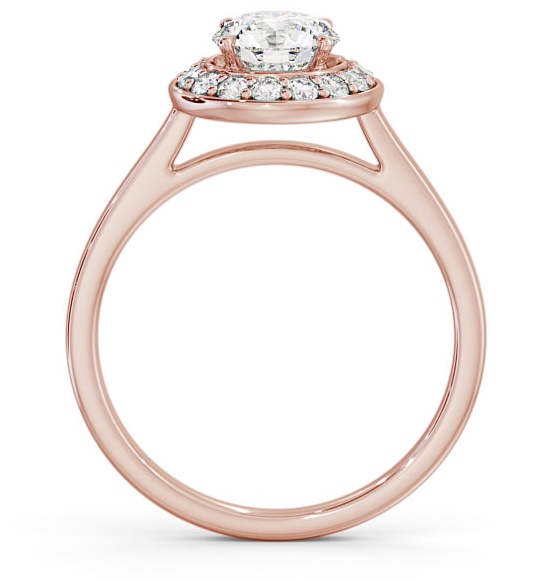 Halo Round Diamond 4 Prong Engagement Ring 18K Rose Gold ENRD164_RG_THUMB1 