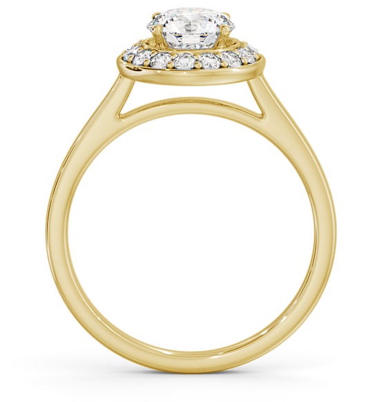 Halo Round Diamond 4 Prong Engagement Ring 18K Yellow Gold ENRD164_YG_THUMB1 