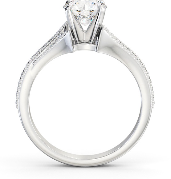 Round Diamond Vintage Style Engagement Ring Palladium Solitaire ENRD164S_WG_THUMB1 