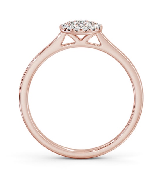 Cluster Diamond Solitaire Style Engagement Ring 18K Rose Gold ENRD166_RG_THUMB1