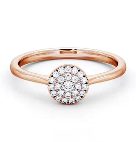Cluster Diamond Solitaire Style Engagement Ring 9K Rose Gold ENRD166_RG_THUMB2 