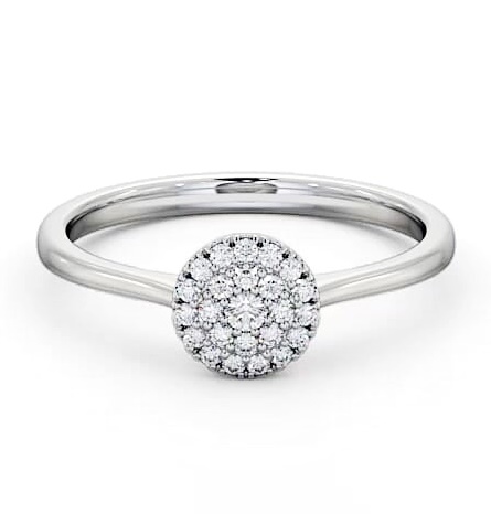 Cluster Diamond Solitaire Style Engagement Ring Palladium ENRD166_WG_THUMB2 