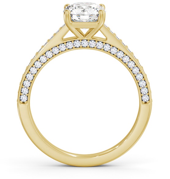 Round Diamond Glamorous Engagement Ring 9K Yellow Gold Solitaire ENRD167_YG_THUMB1 