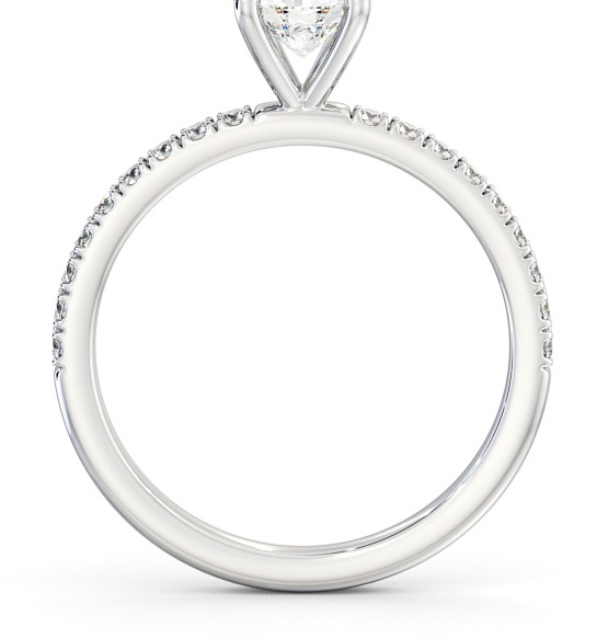 Round Diamond Sleek Engagement Ring 18K White Gold Solitaire ENRD167S_WG_THUMB1 