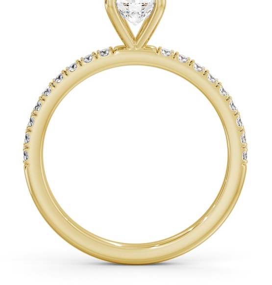Round Diamond Sleek Engagement Ring 18K Yellow Gold Solitaire ENRD167S_YG_THUMB1 